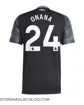 Aston Villa Amadou Onana #24 Maglia Gara Trasferta Repliche 2025-26